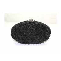 Party Women's Evening Bag With Solid Color Egg Pattern Pearl Design