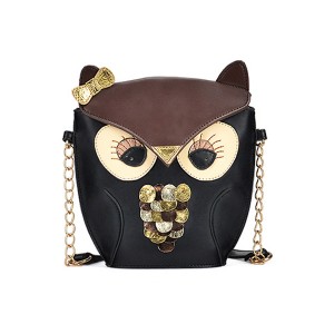 Sweet Women's Shoulder Bag With Animal Pattern and Chains Design