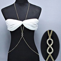 Gold Plated Alloy "infinity" Pattern Body Chain