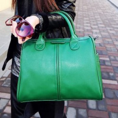 Casual Women's Tote Bag With PU Leather and Solid Color Design