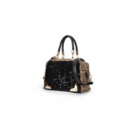 Fashion Style Women's Tote Bag With Sequins and Leopard Print Design