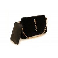 Fashion Women's Shoulder Bag With Chain and Suede Design