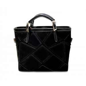 Gorgeous Women's Tote Bag With Geometric and Buckle Design