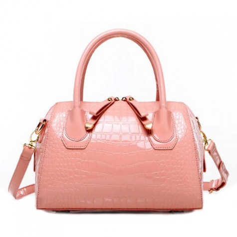 Gorgeous Women s Tote Bag With Pink and Crocodile Print Design ...