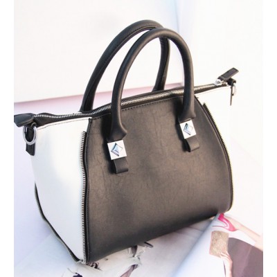 Office Women's Tote Bag With Metallic and PU Leather Design